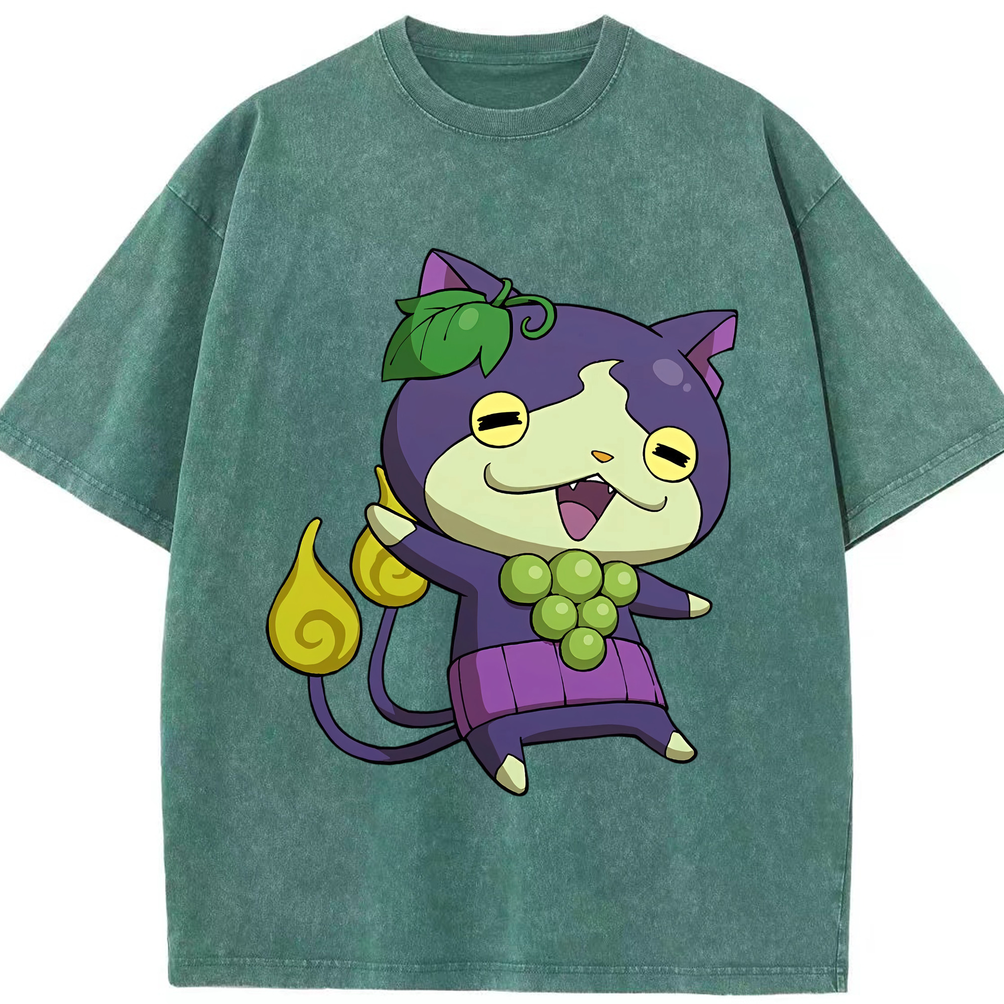 （画像用） 妖怪ウォッチ Yo-kai Watch 綿100% ヴィンテージ風 半袖Tシャツ（フロントプリント）